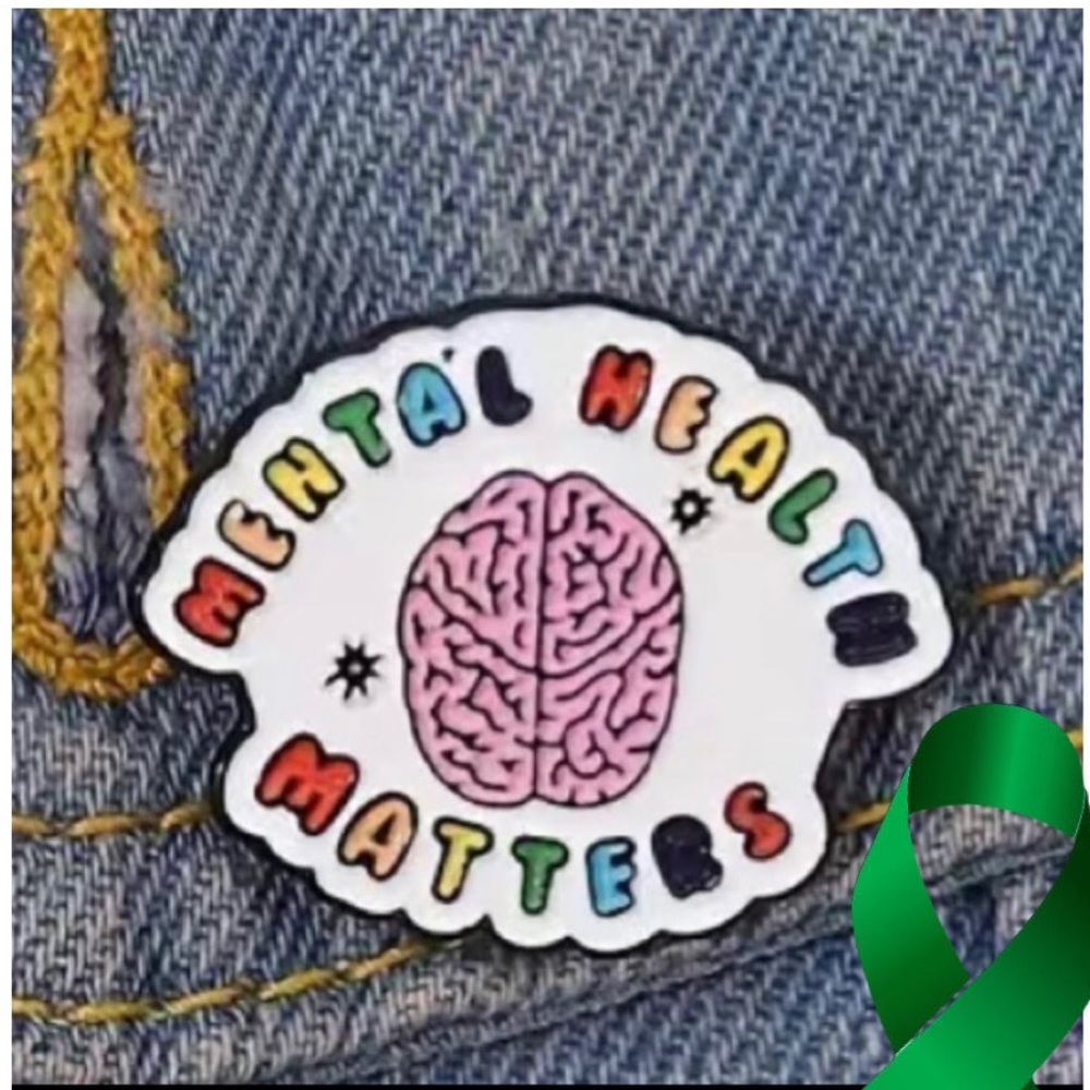 Mental Health Matters colorful enamel cartoon pin lapel brooch